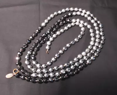 Signed Miriam Haskell 56 Inch Baroque Faux Pearl Necklace • $140