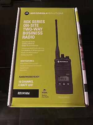 2023 Motorola RDU4160d RDX Series On-Site 2-Way Business Radio 16ch 4 Watt UHF • $299.99