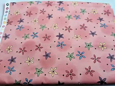 Debbie Mumm 1.5 Yards Cotton Quilting Material  Pink Mauve Rose Colored • $7.97