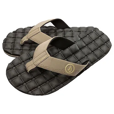 Volcom Men's Recliner Khaki Flip Flop Sandals Clothing Apparel Snowboarding S... • $30.44
