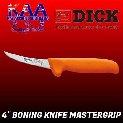 F.Dick 4  MasterGrip Boning Knife Curved Blade Semi Flexible Orange 8 2882 10-5 • $28