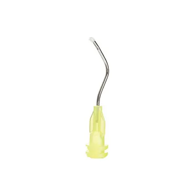 20 Pcs Dental Delivery Tips Pre Bent Needle Tip With Brush Padded End Yellow • $9.99