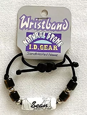 ID Wristband / Bracelet - Natural Stone - Sandblasted Name - Sean - Brand New • £2.99