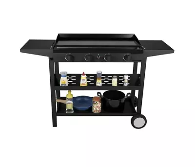 PROPANE GAS GRIDDLE GRILL 4-Burner 30-Inch Black • $266.14