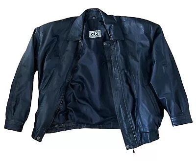 90s Versace Men's V2 Leather Jacket • $135