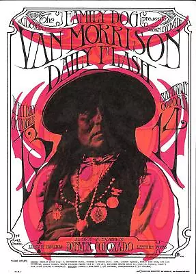 VAN MORRISON Family Dog Concert Handbill DENVER 1967 Stanley Mouse • $24.99