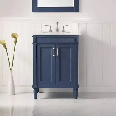 600MM Black Blue Vanity Unit Basin Marble Worktop Floor Standing Sink Bathroom K • £579