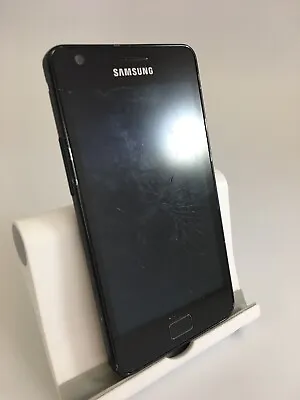 £8 • Buy Samsung Galaxy S2 I9100 Unlocked Black Mini Smartphone Cracked Incomplete   
