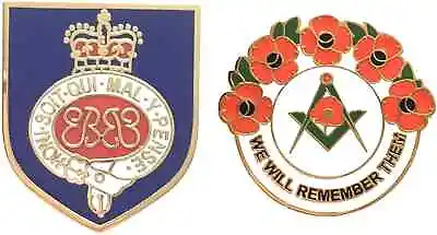 £9.99 • Buy Grenadier Guards Military Badge And Masonic We Will Remember Enamel Badge