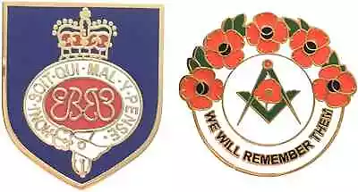 £9.99 • Buy Grenadier Guards Military Badge And Masonic We Will Remember Enamel Badge