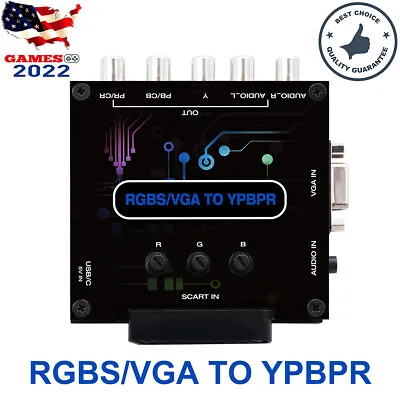 RGBS VGA SCART To YPBPR Component Converter Adapter For Retro Video Game Console • $31.44
