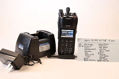 Harris XL-185P Portable Radio P25 AES DES 7/800 MHz Phase II  Black #3526 • $3300