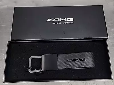 Mercedes Benz Amg Carbon Fiber Styled Leather Key Chain • $64.99