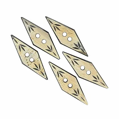 5 Pcs Decorative Buttons Natural Horn For DIY Crafts Scrapbook Sewing Craft • $7.56