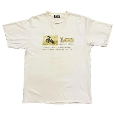 Lee Authentic Clothing Tshirt | Vintage 90s Retro American Designer White VTG • £20