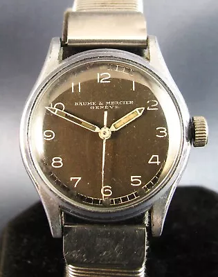 Vintage Baume & Mercier WW2 Era Military Style Mens Watch AS IS For Repair • $349