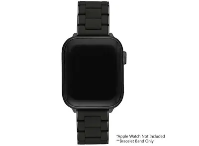 Michele 38/40mm 42/44mm Black Silicone-Wrapped Apple Watch Bracelet MS20GN479001 • $170