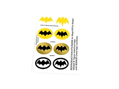 CUSTOM STICKERS For 1970 's MEGO Batgirl 8 Inch WGSH Figure + Extra Variations • $10