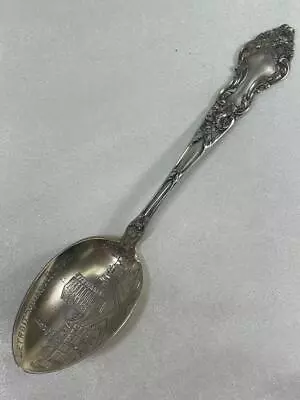 Mechanics Sterling Silver DETROIT MICHIGAN Souvenir Spoon 15.3g  5-1/8    J3.30 • $29.95