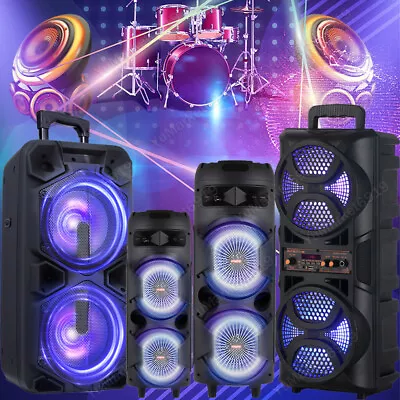 6000W Portable Bluetooth Speaker Sub Woofer Heavy Bass Sound Party System W/ Mic • $55.99