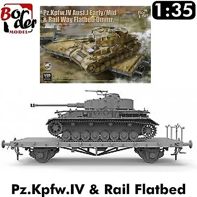 PzKpfwIV Ausf J Early Mid Railway Flatbed Ommr German Tank 1:35 Kit BORDER BT025 • £79.95
