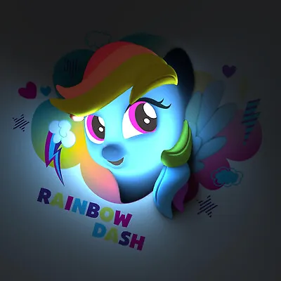 My Little Pony Rainbow Dash 3D LED Wall Light & Wall Sticker Kids Bedroom Decor • $32.69