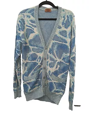 Missoni Vintage Blue Cardigan XL. Fitted. Flaws. See Pictures.  • $38