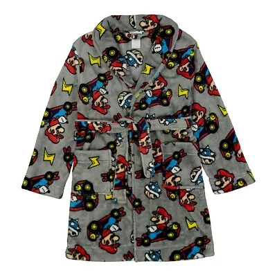 Nintendo Super Mario Brothers Robe Pajamas Cover Bathrobe Boy Girl 4 5 6 8 10 12 • $33.79