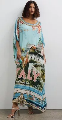 Camilla FROM SORRENTO WITH LOVE  Round Neck Kaftan One Size BNWT RRP $799 • $479