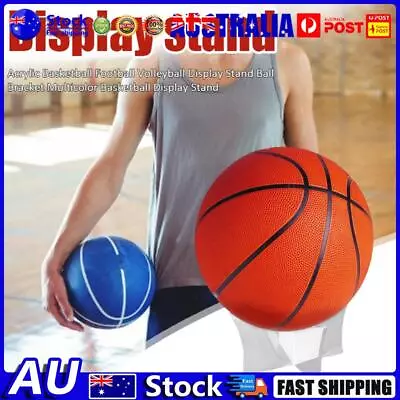 Acrylic Ball Stand Holder Display Rack For Basketball Football Volleyball(White) • $7.75