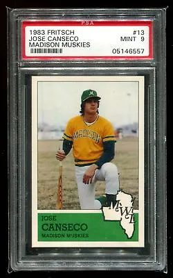 1983 Fritsch Madison Muskies #13 Jose Canseco XRC Rookie PSA 9 Centered!!! • $64.95