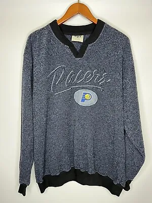 Vintage 90s Indiana Pacers Sweatshirt NBA Mens L Pullover Embroidered Lee Sports • $19.99