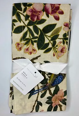 NWT - Pottery Barn Nola Print Cotton/Linen Napkins - Set Of 4 • $24.99