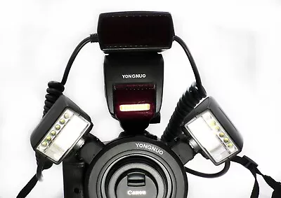 YONGNUO YN-24EX E-TTL Macro Flash Light Speedlight 5600K Dual Head For Canon • $175