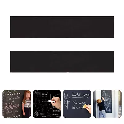  2 Rolls Pvc Student Blackboard Paper Self-adhesive Chalkboard Magnetic • £16.29