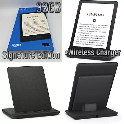 (+Wireless Charger Bundle) Kindle Paperwhite Signature Edition 6.8  (32 GB) 2021 • $347.93