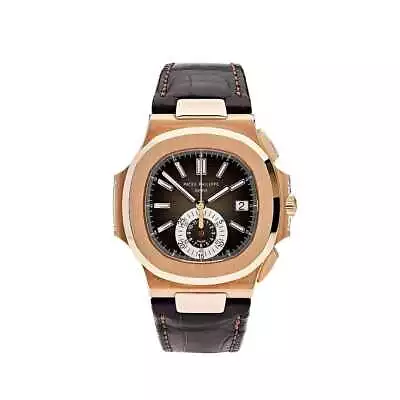 Patek Philippe Nautilus 5980R-001 Flyback Chronograph Date Rose Gold Black Br... • $116000