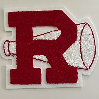 $6 • Buy VINTAGE CHENILLE PATCH CHEERLEADER JACKET/SWEATER PATCH Megaphone, Letter  R 