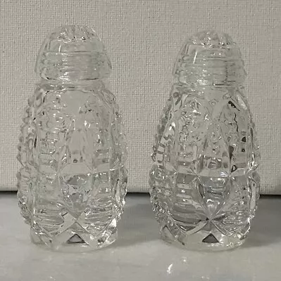 Vintage Czech Bohemia 3  Glass Salt & Pepper Shakers With Screw On Lids. • $22