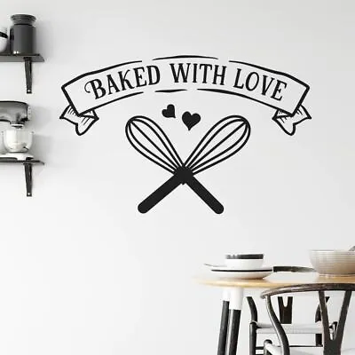 £12.99 • Buy Baked With Love Wall Sticker