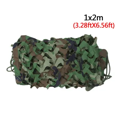 Camo Netting Woodland Army Green Net Military Camping Hunting Hide Shelter 2m-8m • $9.50