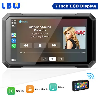 GPS Portable Wireless CarPlay Waterproof HD Touch Screen 7 Inch For Motorcycle • $299.17