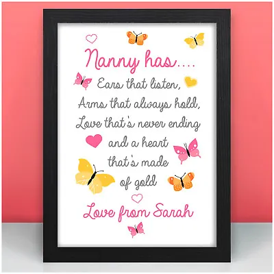 Personalised MUM NANNY NAN GRANNY AUNTIE Birthday POEM Gifts For Her Mummy • £5.95