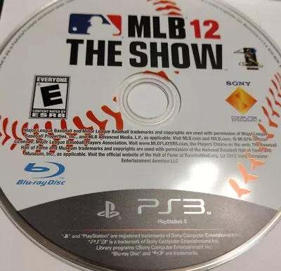 MLB 12: The Show (Sony PlayStation 3 Disc Only 2012) Ps3 • $3.80