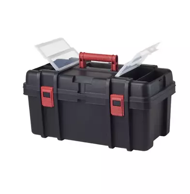 Hyper Tough 22-Inch Toolbox Plastic Tool And Hardware Storage Black • $17.52