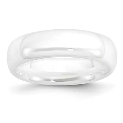 Ceramic White 6mm Polished Band • $39.07