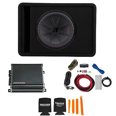 Kicker Comp R 12 Inch 48VCWR122 Vented Enclosure Package With 46CXA4001 Ampli... • $415.92