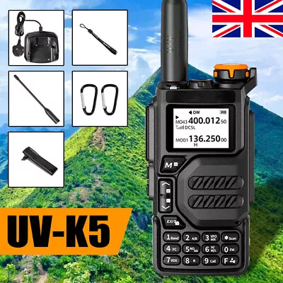 Quansheng UV K5 Walkie Talkie Encrypt 50-599Mhz RX DTMF Scrambler USBC HAM Radio • £21.99