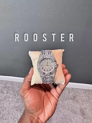 Premium Bust Down Diamond Watch With Box (Rooster) • $100