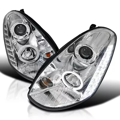 Fits 2005-2006 Infiniti G35 4Dr Sedan Led Strip Halo Projector Headlights Lamps • $224.99